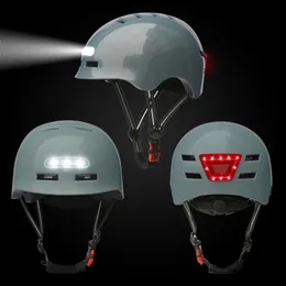 Велосипедные шлемы Велосипедный велосипедный шлем Smart Led Tail Light Bike Взрослый электрический велосипед Дорожный скутер для спорта Городской шлем Мужчины Женщины 231201