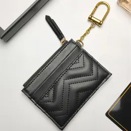 Whole Designer Card Holder Branded Multifunction Key Chain Zipper Coin Purse Clutch Wallet Case Fashion Unisex Bag Business Ca229M