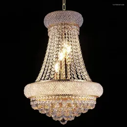 Lampadari illuminazione lampadario cristallino per sala da pranzo moderna luce da letto di lusso k9 da soffitto H27 in W18