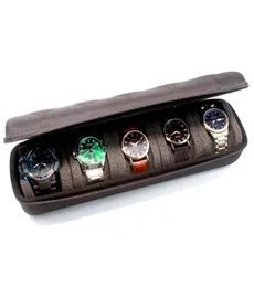 Watch Boxes & Cases Roll Travel Case Chic Portable Vine Display Storage Box Organizers Earring Holder Stand 5 Slots2238592