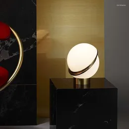 テーブルランプテマーモダンな球体ランプは、家のリビングルームのベッドルームの勉強装飾のためのクリエイティブデヴァイスベッドサイドデスクライトを導いています