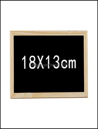 Arts And Crafts Gifts small Wooden Frame Blackboard 20X30Cm Double Side Chalkboard 18X13Cm Welcome Recording Creative Dec6063874