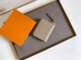디자이너 럭셔리 여성 키 체인 코인 지갑 인쇄 가장자리 다기능 지퍼 ID 카드 가방