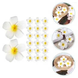 Decorative Flowers 20 Pcs Artificial Frangipani Wedding Decoration Nonslip Hair Clips Flower Women Accessory Eva Girls Headdress Barrette