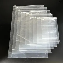 أكياس التخزين 50pcs تهوية حقيبة سستة شفافة لمجلة السلع المنزلية