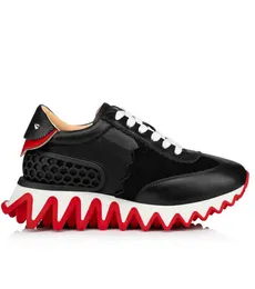 Fashion Sharks Reds Bottoms Dress Shoes Men Loubshark Flat Trainers Popular Black White Elastikid Low Tops Calfskin Designer Casua4151135