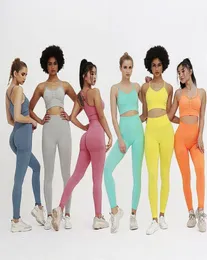 Yoga Outfit Women 2 Piece Set Sports Bra And Leggings Jogging Female Gym Clothes Seamless Workout Tights Lady Fitness Suits9624579