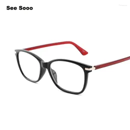 Sunglasses Frames Seesooo Optical Frame For Students And Lady's Square Man Woman's Eyeglasses Sale Black Red