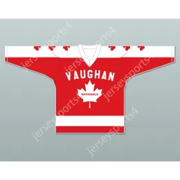 Anpassade Red Vaughan Nationals Wayne Gretzky 9 Hockey Jersey Metro Junior B Hockey League Ny toppstitched S-M-L-XL-XXL-3XL-4XL-5XL-6XL