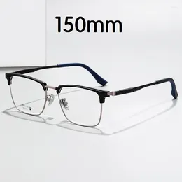 النظارات الشمسية Vazrobe 150mm Titanium Eyeglasses Frame Frame Oner Business نظارات قصر النظر الرجال المنظور للوصفات الطبية 0 -150 200 250 300