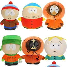 Filmler Tv Peluş Oyuncak Yeni 20 cm South Park Peluş Toys Cartoon Bebeği Stan Kyle Kenny Cartman Yastığı Peluche Çocuk Doğum Günü Hediye Damlası DH6au