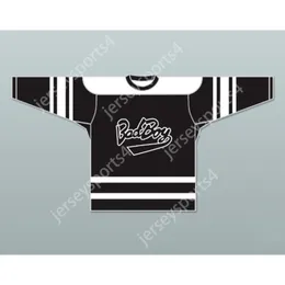 Anpassad notorisk B.I.G. 97 Bad Boy Black Hockey Jersey New Top Stitched S-L-XL-XXL-3XL-4XL-5XL-6XL