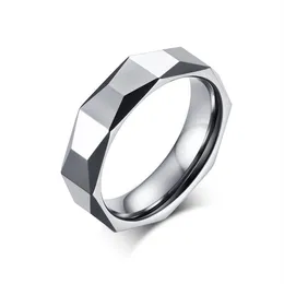 5 5mm Wedding Band for Men Women Tungsten Carbide Ring Engagement Ring Comfort Fit Faceted Edges Size 7-9308e