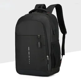 Рюкзак с зарядкой через USB, водонепроницаемые мужские стильные школьные сумки, классические рюкзаки для ноутбуков, легкая сумка для ноутбука 15,6 дюйма