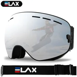 Ski Goggles ELAX BRAND Double Layers AntiFog Snow Snowboard Glasses Snowmobile Eyewear Outdoor Sport Googles 231202