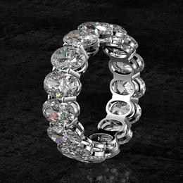 Luxo Oval Cut Moissanite Diamond Ring 100% original 925 Sterling Silver Engagement Banding Banding Banding para mulheres jóias de noiva335K