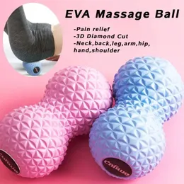 Outros itens de massagem SunnyFit Bola de massagem de amendoim EVA Roller Lacrosse Bola de alta qualidade Yoga Pilates Muscle Pain Relief 231201