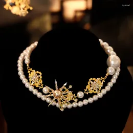 Ketten Das Mädchen Im Mittelalter Schneeflocke Edle Und Elegante Perlenkette Im Auslandsstil Alle Explosiven Pull-Persönlichkeit