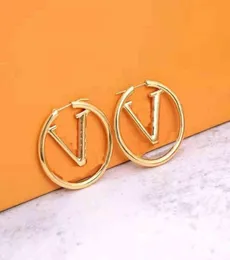 2021 Designer Earrings Fashion Style huggie Jewelry Design Stamp Stainless Steel Gold Plated Stud For Women Party Gifts hoop huggi8957316