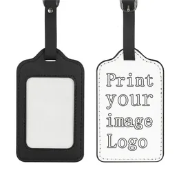 Bag Parts Accessories Custom Luggage Tags for Women Men Print On Demand Travel Portable Leather Suitcase Label ID Address Holder 231201