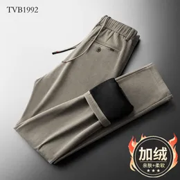New Corduroy Plush Autumn and Thick Striped Velvet for Men's Loose Winter Oversized Middle-aged Casual Pants