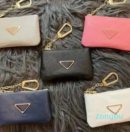 Unisex Womens Men Designer Keychain Key Bag Fashion Leather Purse Keyrings Brand Pouch Mini Wallets Coin Credit
