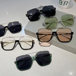 Sonnenbrille Vintage Big Square Half Frame UV400 Shades Sommermode Männer Frauen Brillen Trendy Ins Style Brand Design Sonnenbrille