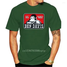 Men's T Shirts ORIGINAL BEN DAVIS T-SHIRT VINTAGE LOGO WHITE (Workwear Since 1935) Cotton Short Sleeve O-Neck Tops Tee 2023
