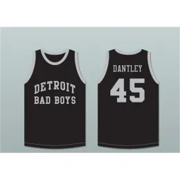 Nikivip Basketball College Adrian Dantley 45デトロイトバッドボーイズバスケットボールジャージースローバックジャージーエド刺繍サイズS-5XL