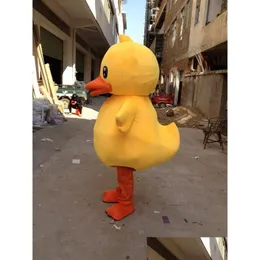 Cartoon Clothing Factory Sale Big Yellow Rubber Duck Mascot Costume Performing Drop Delivery Baby Kids Maternity Products Ot7Fx