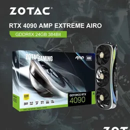 Karty graficzne ZOTAC NOWOŚĆ RTX 4090 RTX4090 KARTA GDDR6X NVIDIA GPU 4NM 24GB 384BIT 12PIN VIDEO GATE RGB 2235 MHz Place de Drop dostawa Dhwae Dhwae