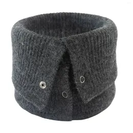 Scarves Winter Unisex Elastic Wool Knit Ring Neck Scarf Warm Snood Man Female Thicken Windproof Cycling Driving Pullove