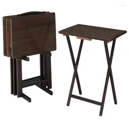 Основа походной мебели, черный складной набор столов под телевизор из 5 предметов, 19 x 15, 26 дюймов