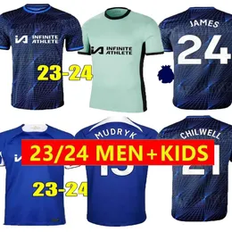 2023 2024 CAICEDO Nkunku Jackson CFC Fußballtrikots Disasi23 24 Enzo Mudryk JAMES STERLING Cucurella Chukwuemeka Fußballtrikot Männer und Kinder Ugochukwu