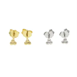 3mm tiny triangle earring for girl women 925 sterling silver minimal minimalist delicate danity simple ear stud jewelry234G