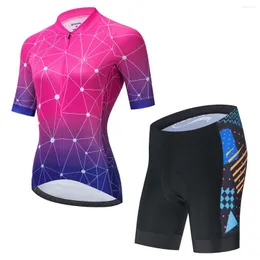 Racing Sets Woman Cycling Set Summer Triathlon Bicycle Clothing Breathable Pro Team Mountain Clothes Suits Ropa Ciclismo Sport Wear