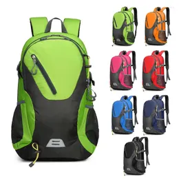 Backpack 40L Outdoor Bag Large-capacity Polyester Casual Backpacks With Reflective Tape Men Women Durable Convenient For Hiking Traveling