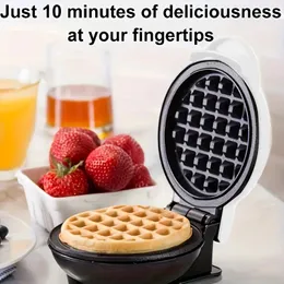 1 unidade, mini máquina de waffle para waffles individuais, sopa, chaffles ceto, fácil de limpar, superfície antiaderente, 4 polegadas (branco), panelas, utensílio de cozinha pequeno