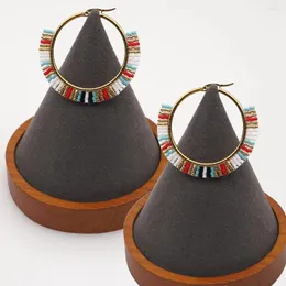 Dangle Earrings Tassel Hand Weaving Measly Bohemia Ma'am Alloy Retro Big Ring Vintage Ethnic Tribal Antique