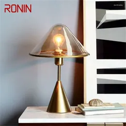 Table Lamps RONIN Nordic Gold Lamp Modern Creative Design LED Desk Light For Home Bedroom Decoration