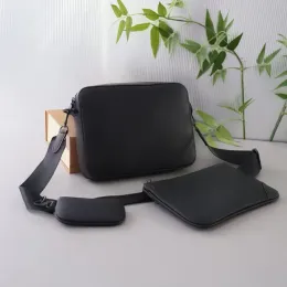 Borsa di lusso di design Portafoglio con busta in pelle goffrata in 3 pezzi Borsa a tracolla da uomo Borsa per la spesa Borsa a tracolla piatta Borsa a mano Portafoglio Borsa da donna con aereo