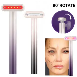 Gesichtspflegegeräte, 4-in-1-Stab, EMS-Mikrostrom-Vibration, warmes rotes Licht, Facelifting-Maschine, Hautstraffungsgerät, Nacken- und Augenmassagegerät, Werkzeuge 231202