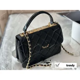 Luxury designer bag women shoulder bags diamond lattice real leather bag classic trendy CC fashion bags 25cm chain crossbody Bag with box