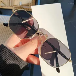 Sunglasses 2023 Metal Chain Frame Sun Glasses Female INS Shopping Shades Eyewear Retro Wrap Women UV400 Gafas De Sol