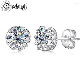 Stud Earrings Onelaugh D Color Moissanite Diamond Crown For Women 925 Sterling Silver Woman Fine Jewelry