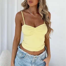 Women's Tanks Hirigin Women Casual Basic Camisole Sleeveless Tops Backless Solid Color Slim Fit Summer Vest For Party Club Streetwear