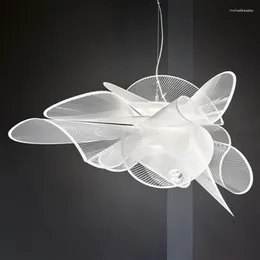 Pendant Lamps Nordic Butterfly Chandelier Italian Designer Living Room Simple Modern Dining Bedroom LED Mesh Decorative Lights
