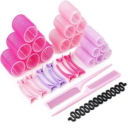 Hair Rollers Bang Roller 1 Set Durable Drag Prevent Portable Self-holding Hair Roller Set Salon Tool 231202