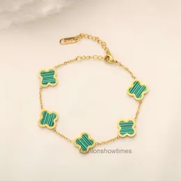 van clover bracelet 18K Rose Gold Unique Fashion Reversible Clover Bracelet Ladies Ins Colourless Jewellery Gift