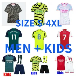 xxxl 4xl rice g.jesus 23 24 Saka russo Soccer Jerseys Saliba Home Away Odegaard Arsenals Martinelli nketiah 2023 2024 Saliba Havertz J.Timberフットボールシャツの子供たち